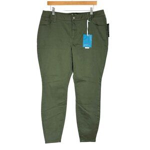 Market & Spruce Womens 18W Olive Skinny Jeans Cotton/Rayon Blend
